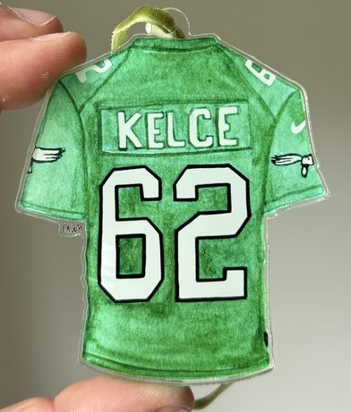 Kelce Eagles Jersey Ornament