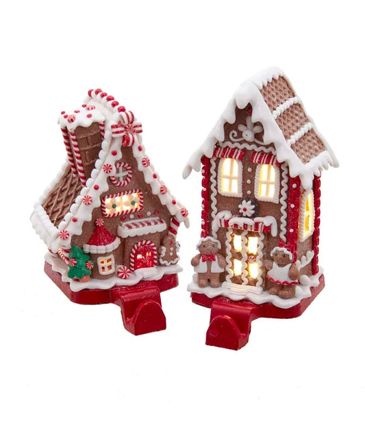 Gingerbread House LED Stocking Hangar