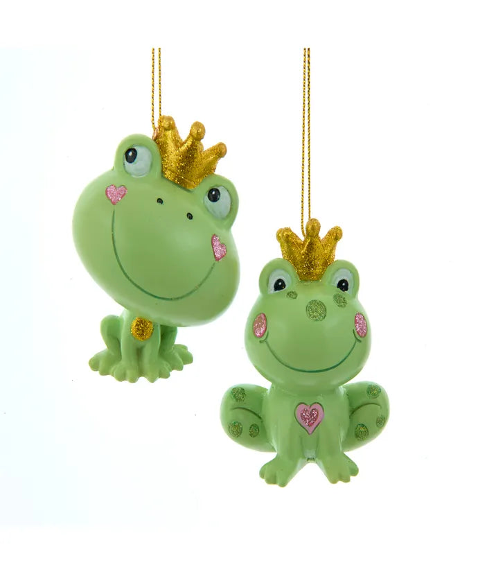 Frog With Crown Ornament