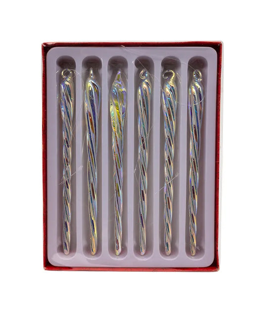 Electroplate Glass Icicle Set