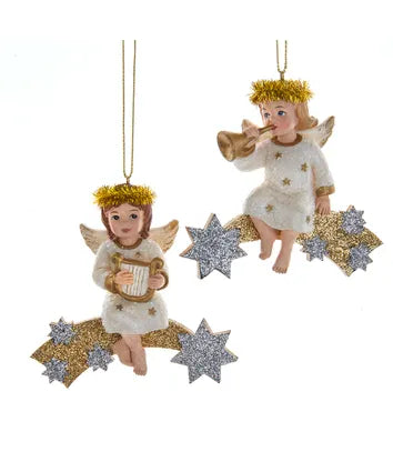 Angel On Shooting Star Ornament