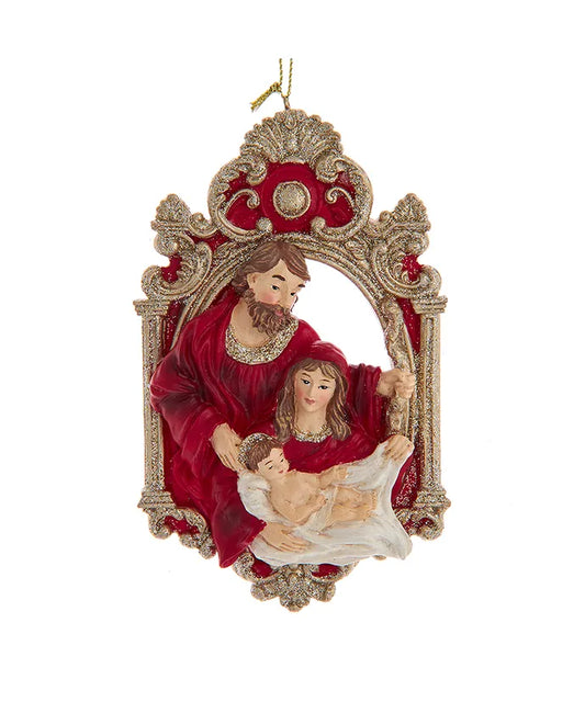 Cranberry Holy Family Ornament