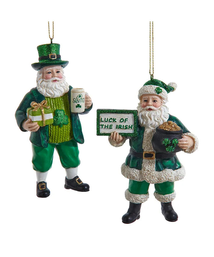 Irish Santa Ornament