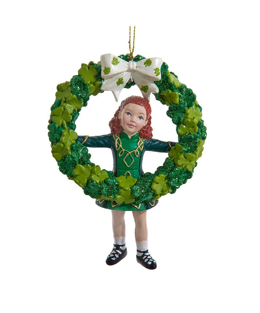 Irish Girl With Wreath Ornament
