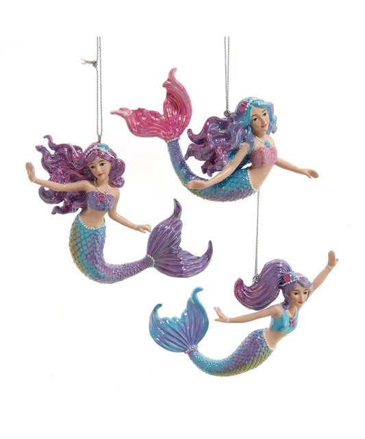 Pink, Purple, Blue Mermaid Ornament