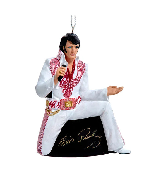 Elvis Glass Ornament