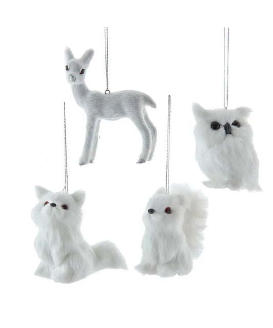 White Furry Animal Ornament