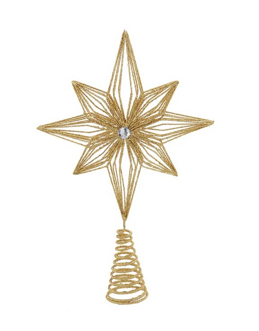 Gold Glitter Star Tree Topper