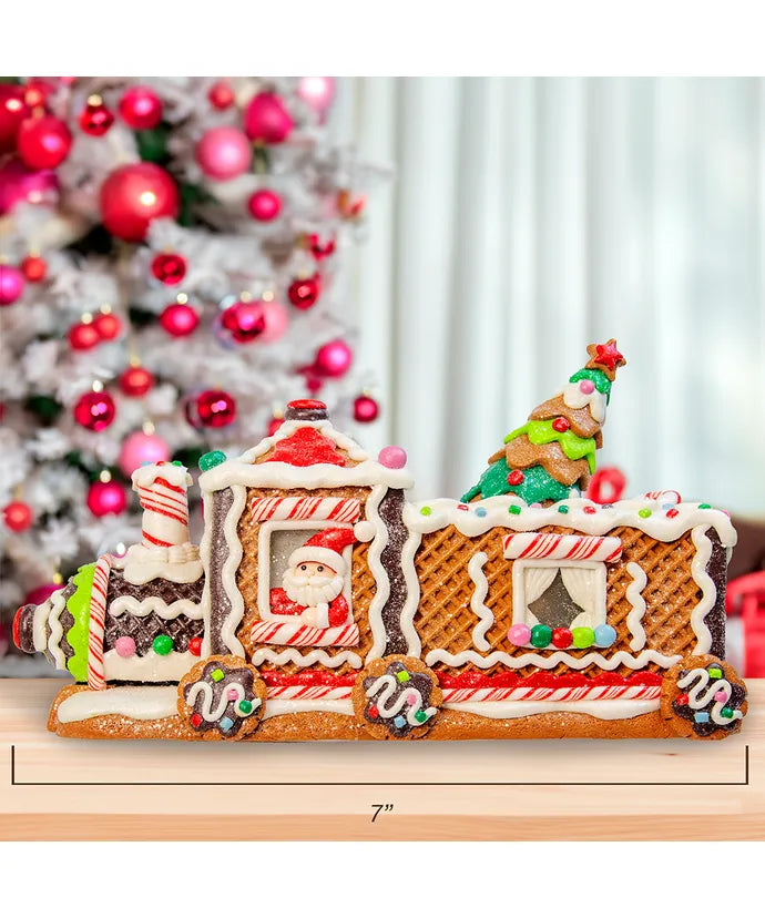 Gingerbread Santa Train Table Piece