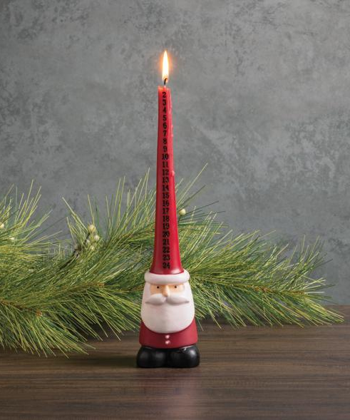 Santa Countdown Candle