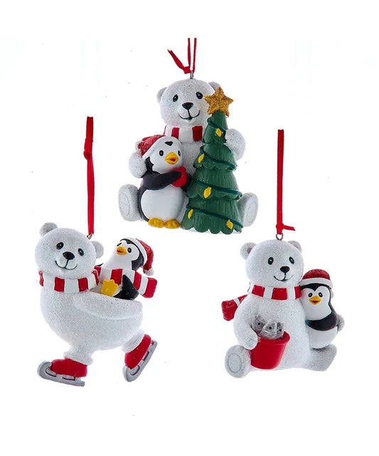 Bear And Penguin Ornament