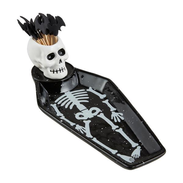 Skeleton Halloween Tray Tpicks Set