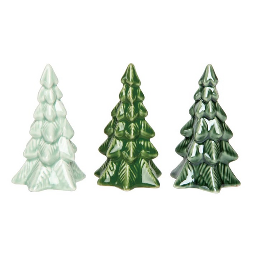 Iridescent Mini Green Tree Decor