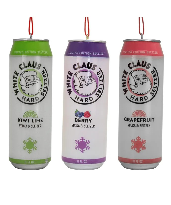 White Claus Hard Seltzer Ornament
