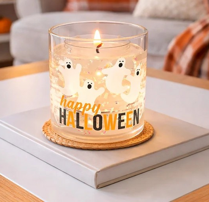 Halloween Candle w/ LED Accents