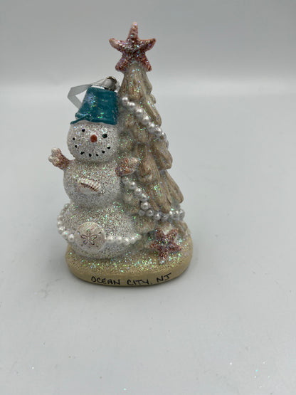 Beachy Snowman Ornament