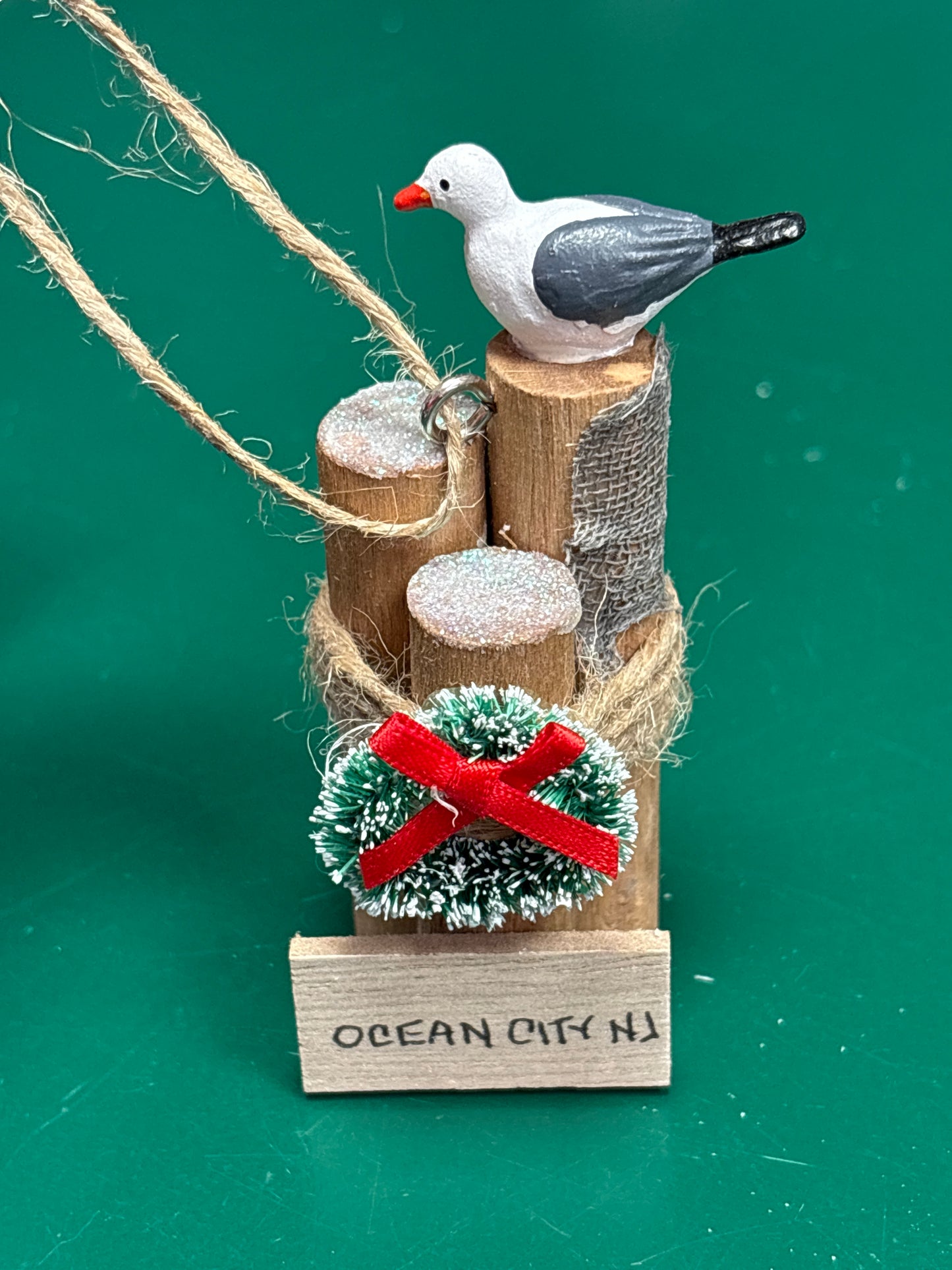 Seagull Pilings Ornament