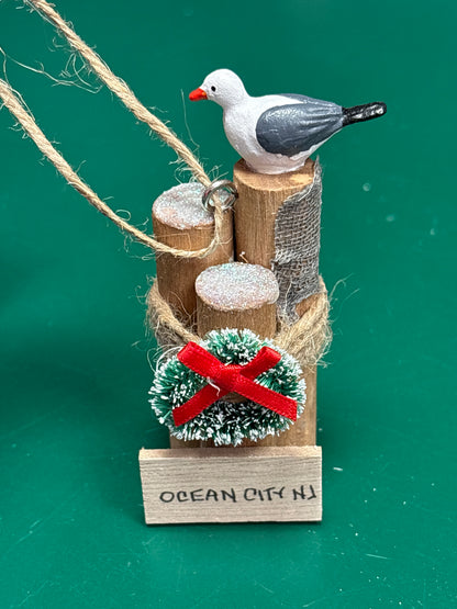 Seagull Pilings Ornament