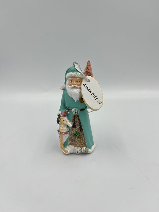 Coastal Santa with Tag Ornament