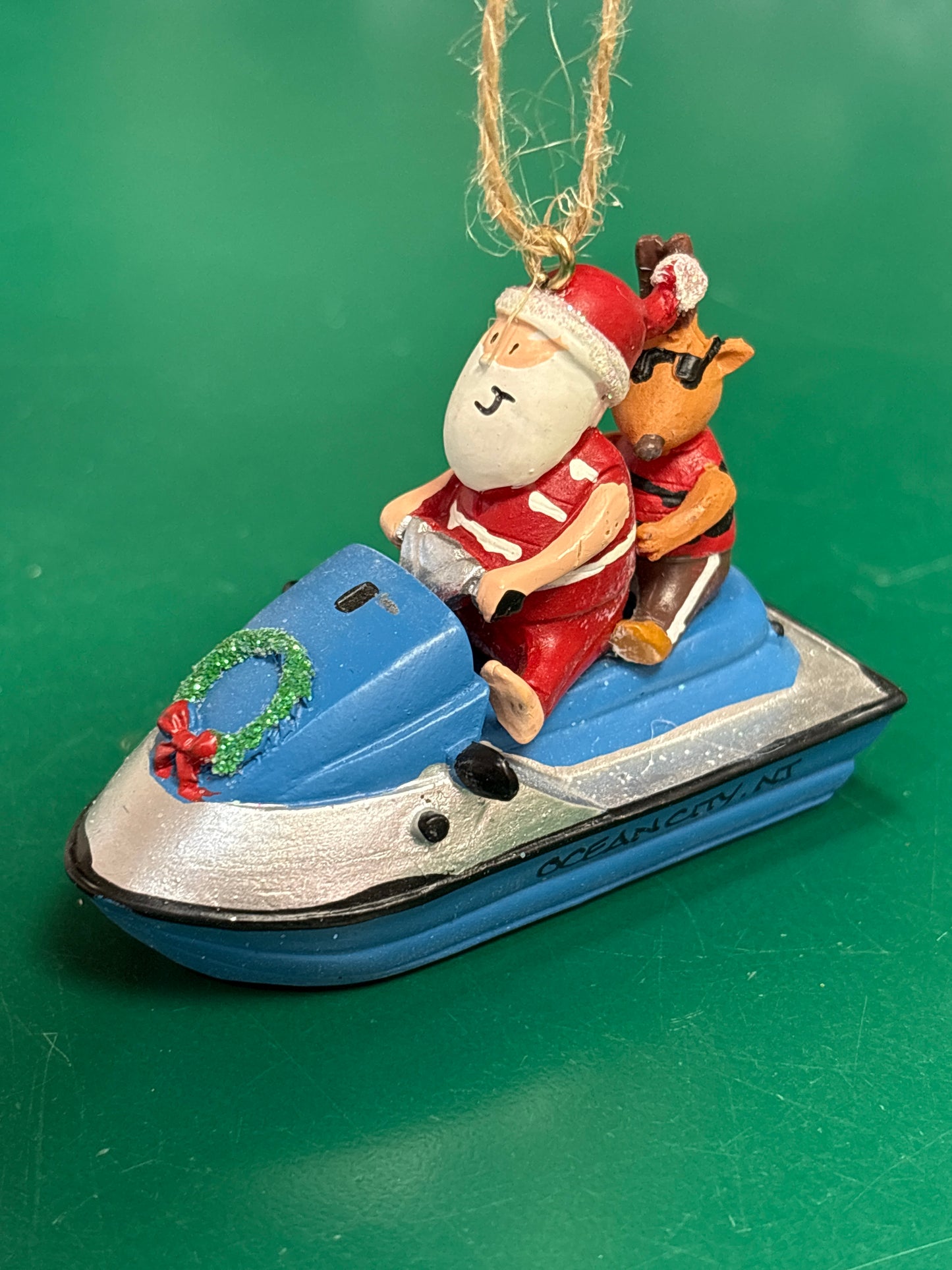 Santa/Reindeer Jet Ski Ornament