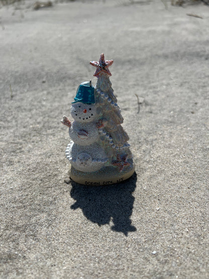 Beachy Snowman Ornament