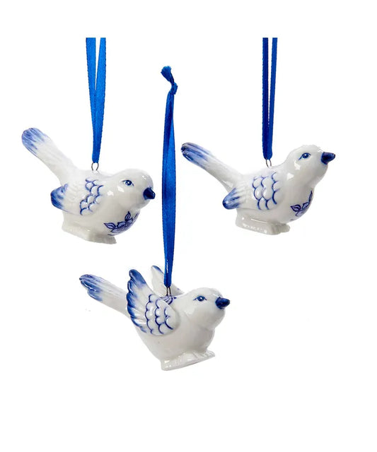 Delft Blue Bird Ornament