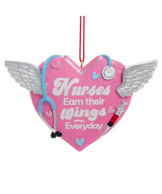 Nurse Angel Wings Ornament