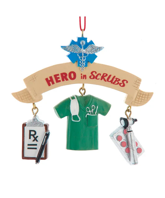 Hero In Scrubs Dangle Ornament