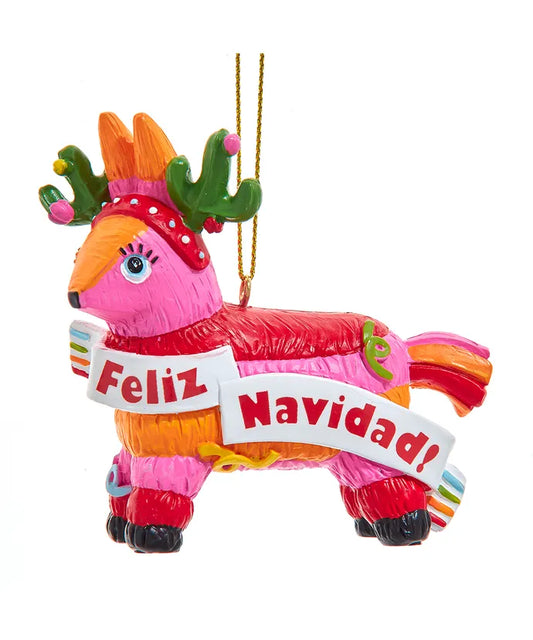 Feliz Navidad Horse Pinata Ornament