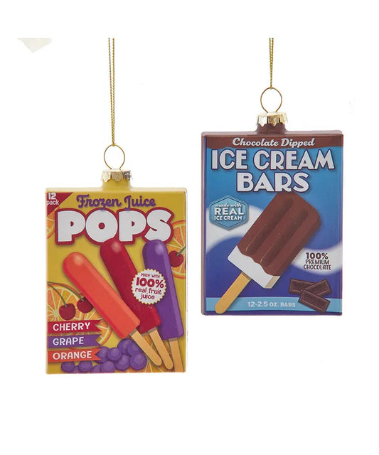 Ice Cream Box Glass Ornament