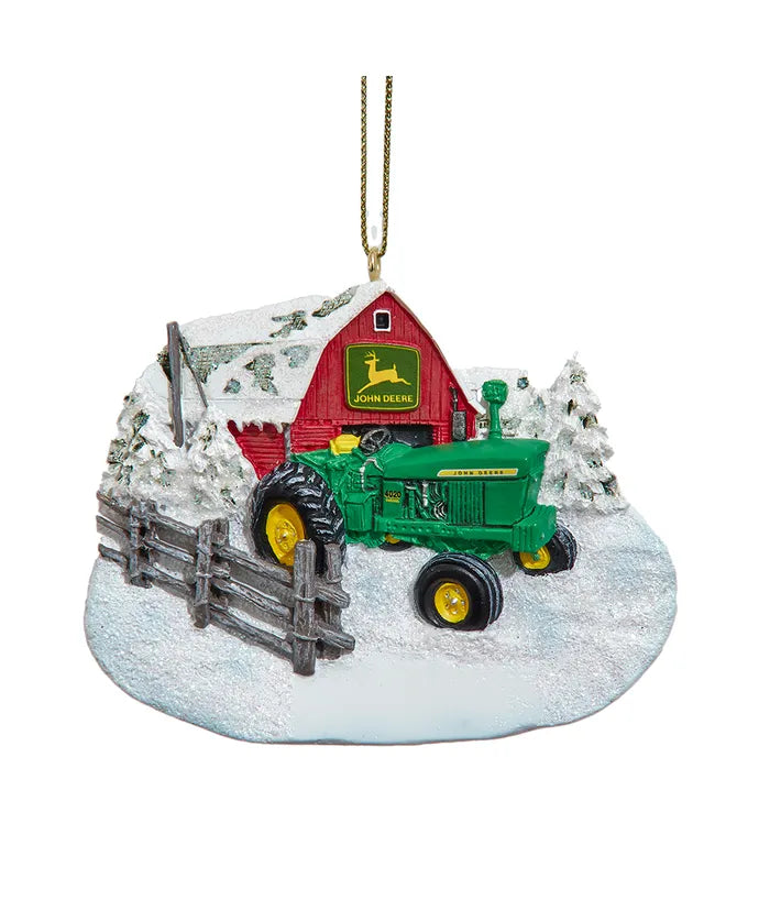 John Deere Barn & Tractor Ornament