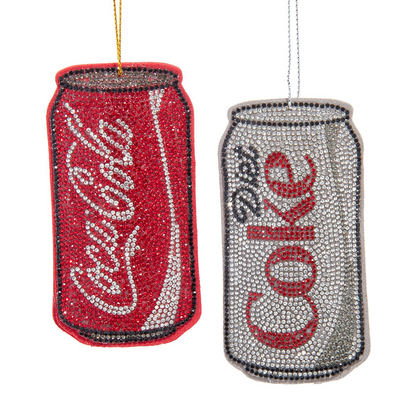 Coke or Diet Coke Can Bedazzled Ornament