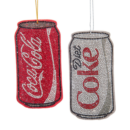 Coke or Diet Coke Can Bedazzled Ornament