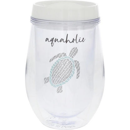 Aquaholic Stemless Wine Glass