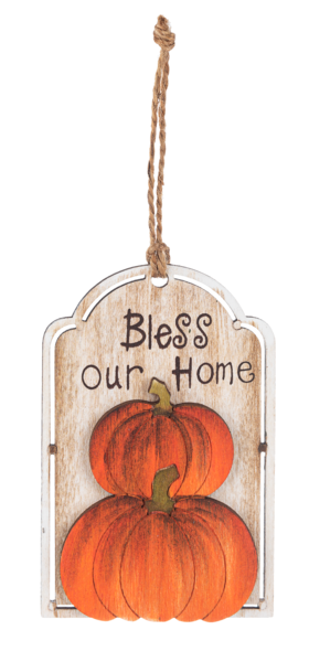 Bless Our Home Pumpkin Ornament