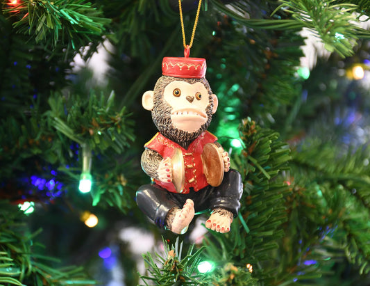 Cymbals Monkey Ornament