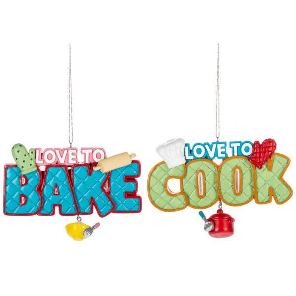 Love To Bake And Cook Ornaments