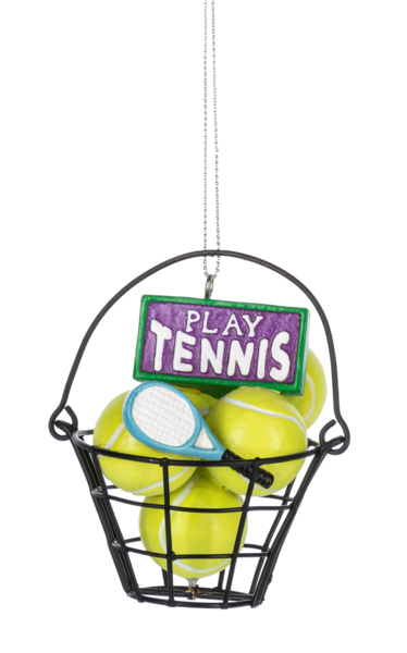 Tennis Ball In Bucket Ornament