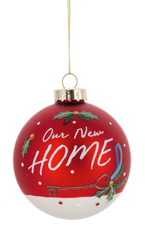 Our New Home Glass Ball Ornament