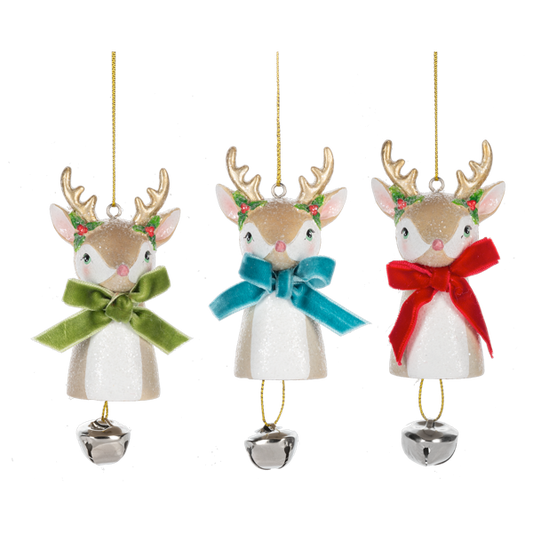 Reindeer With Bell Ornament