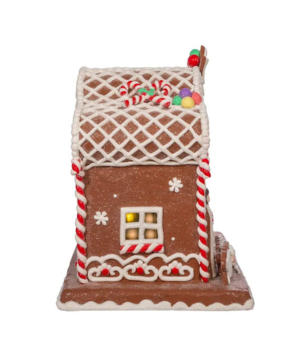 Lit Nativity Gingerbread House