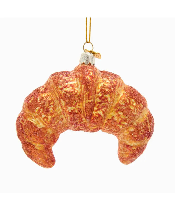 Croissant Glass Ornament