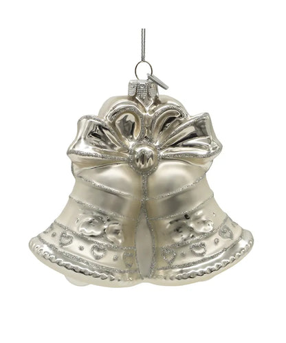 25th Anniversary Bell Glass Ornament