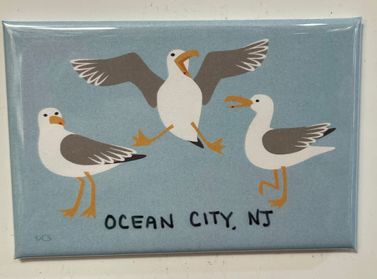 Seagulls Tin Magnet