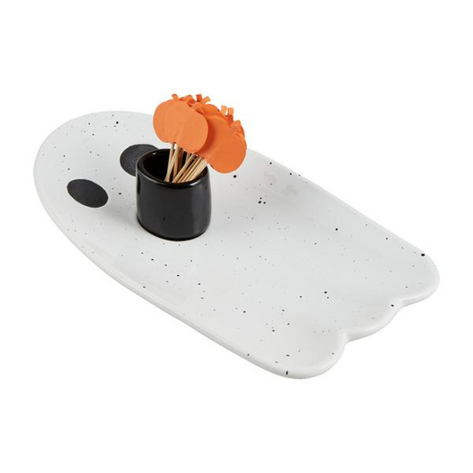 Ghost Halloween Tray Tpicks Set