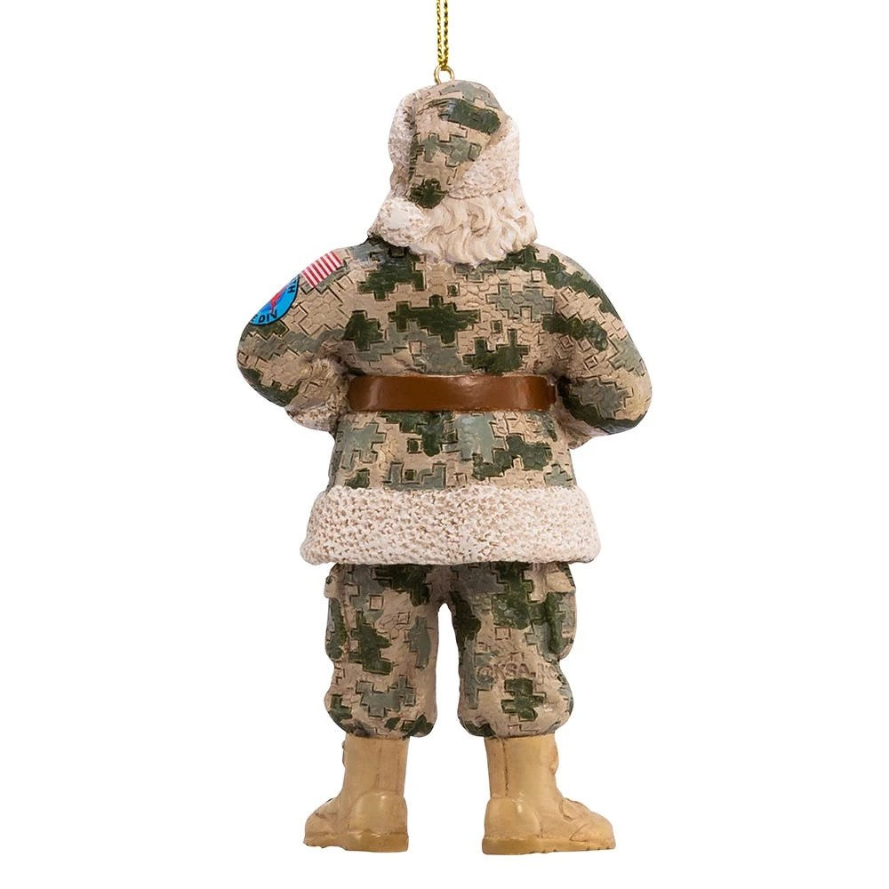 Camouflage Santa Ornament