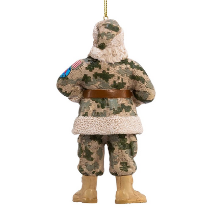 Camouflage Santa Ornament