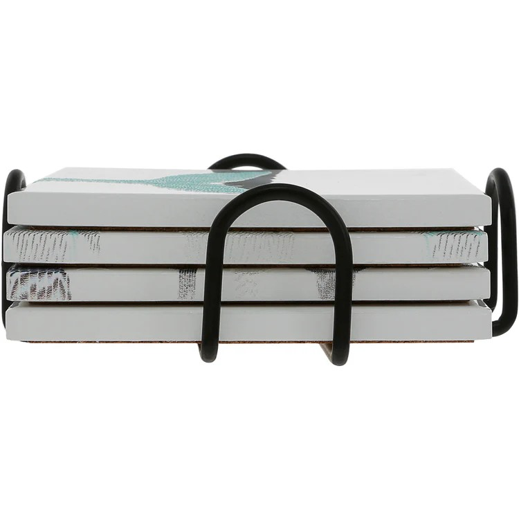 Beach Ceramic Coaster Set