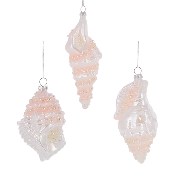 Sea Shell Glass Ornament