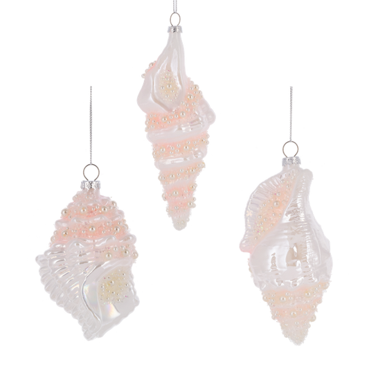 Sea Shell Glass Ornament